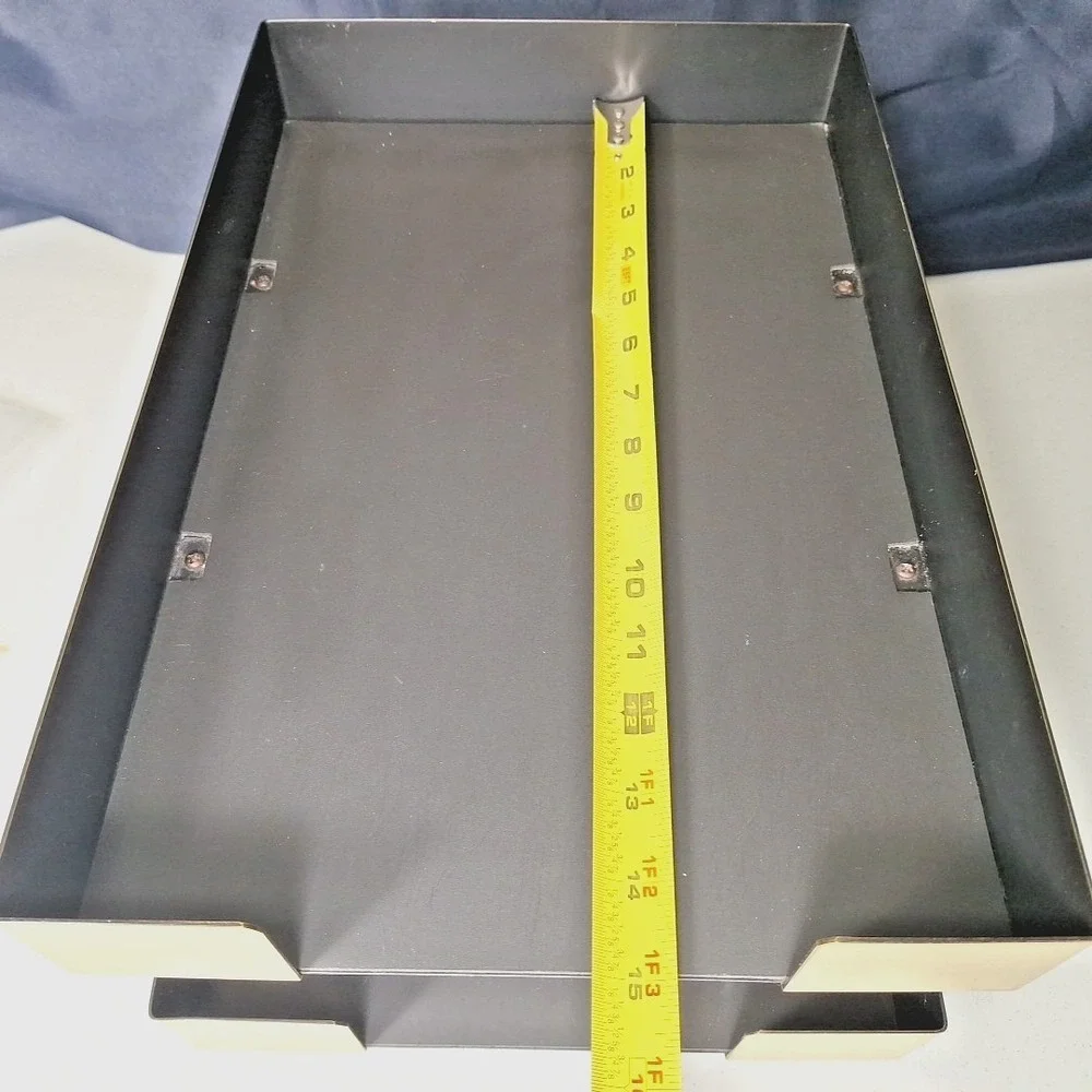 VTG Smokador Brass Full Heavy Metal Executive Double Letter Tray Mirror Finish